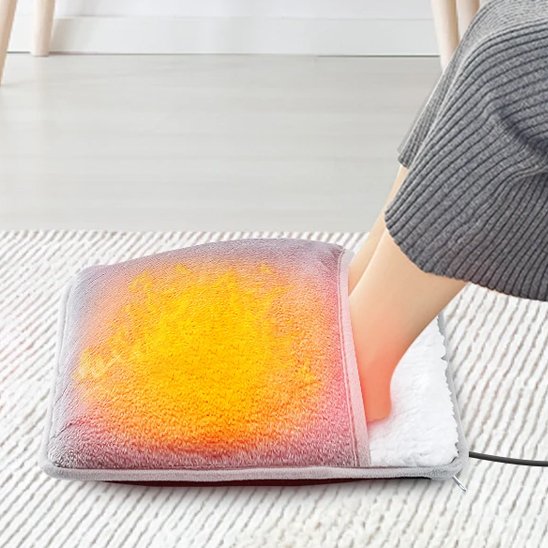 Chauffe pied montrant chaleur sur pieds