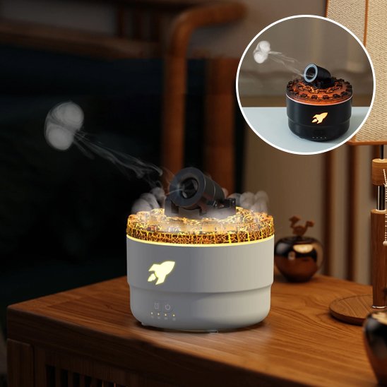 Diffuseur d'huiles essentielles blanc ou noir avec jet de diffusion