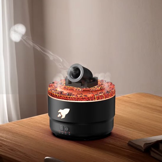 Diffuseur d'huiles essentielles noir avec jet de diffusion