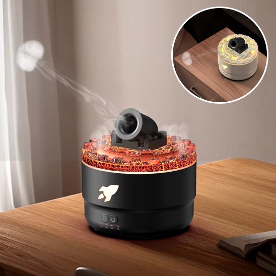 Diffuseur d'huiles essentielles noir ou blanc avec jet de diffusion