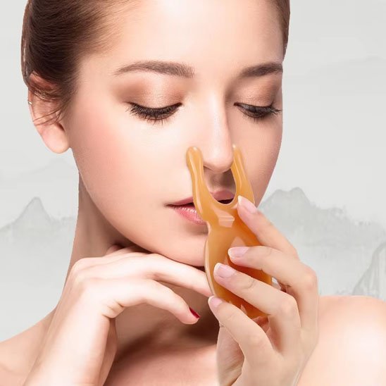 gua sha au niveau des narines